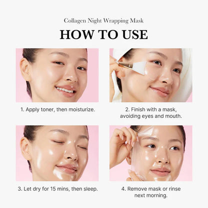 Best Selling Korean Collagen Night Wrapping Mask - Black Friday Sale 90% Off